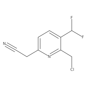 2-(Chloromethyl)-3-(difluoromethyl)pyridine-6-acetonitrile结构式