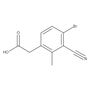2-(4-Bromo-3-cyano-2-methylphenyl)acetic acid结构式