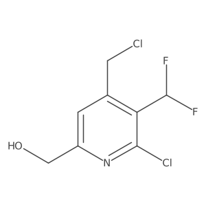 (6-Chloro-4-(chloromethyl)-5-(difluoromethyl)pyridin-2-yl)methanol结构式