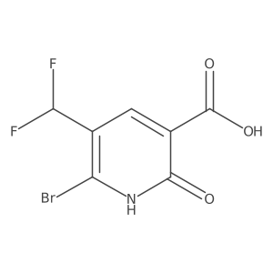 6-Bromo-5-(difluoromethyl)-2-hydroxynicotinic acid Structure