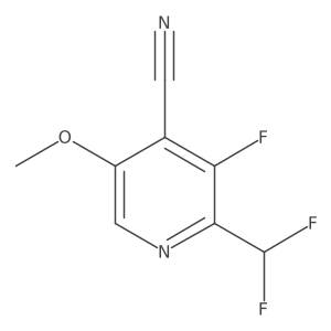 2-(Difluoromethyl)-3-fluoro-5-methoxyisonicotinonitrile Structure