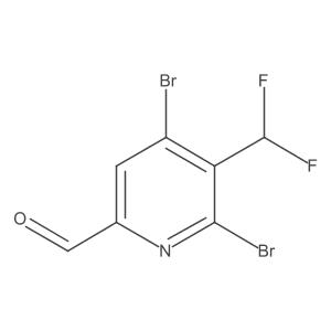 4,6-Dibromo-5-(difluoromethyl)picolinaldehyde Structure