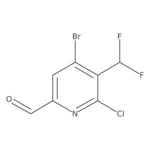 4-Bromo-6-chloro-5-(difluoromethyl)picolinaldehyde Structure