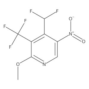 4-(Difluoromethyl)-2-methoxy-5-nitro-3-(trifluoromethyl)pyridine结构式