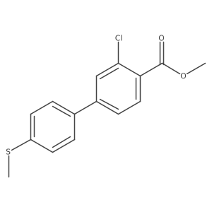 Methyl 2-chloro-4-[4-(methylsulfanyl)phenyl]benzoate结构式