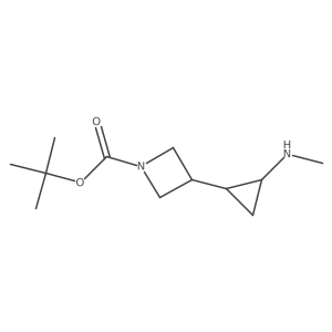 Tert-butyl 3-(2-(methylamino)cyclopropyl)azetidine-1-carboxylate Structure
