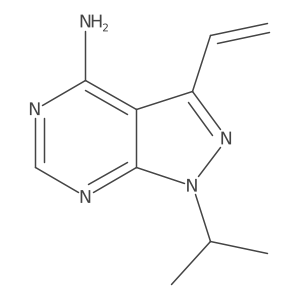 1-Isopropyl-3-vinyl-1H-pyrazolo[3,4-d]pyrimidin-4-amine结构式