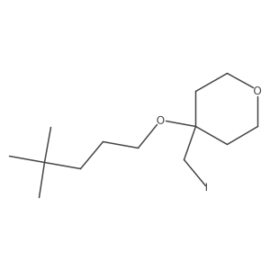 4-[(4,4-Dimethylpentyl)oxy]-4-(iodomethyl)oxane结构式