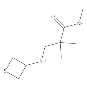 N,2,2-Trimethyl-3-(thietan-3-ylamino)propanamide结构式