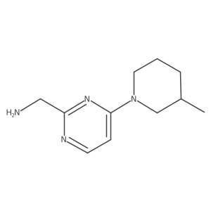 1-[4-(3-Methylpiperidin-1-yl)pyrimidin-2-yl]methanamine结构式