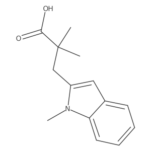 2,2-dimethyl-3-(1-methyl-1H-indol-2-yl)propanoic acid结构式