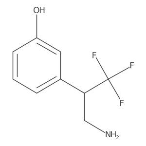 3-[1-(aminomethyl)-2,2,2-trifluoro-ethyl]phenol结构式