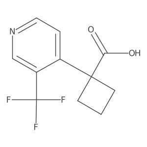 1-[3-(Trifluoromethyl)pyridin-4-yl]cyclobutane-1-carboxylic acid结构式