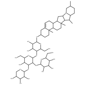 (3I(2),5I+/-)-Solanid-5-en-3-yl O-I(2)-D-glucopyranosyl-(1a2)-O-[I(2)-D-xylopyranosyl-(1a3)]-O-I(2)-D-glucopyranosyl-(1a4)-I(2)-D-galactopyranoside Structure