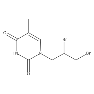 1-(2,3-Dibromopropyl)-5-methyl-2,4(1H,3H)-pyrimidinedione结构式