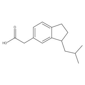 (3R)-2,3-Dihydro-3-(2-methylpropyl)-1H-indene-5-acetic acid Structure