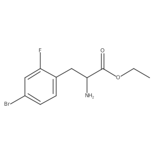 ethyl (2R)-2-amino-3-(4-bromo-2-fluoro-phenyl)propanoate Structure