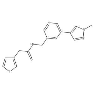 N-((5-(1-methyl-1H-pyrazol-4-yl)pyridin-3-yl)methyl)-2-(thiophen-3-yl)acetamide Structure