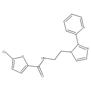 5-chloro-N-(2-(2-(pyridin-2-yl)-1H-imidazol-1-yl)ethyl)thiophene-2-carboxamide Structure