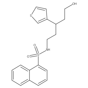 N-(5-hydroxy-3-(thiophen-3-yl)pentyl)naphthalene-1-sulfonamide Structure