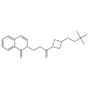 3-(3-oxo-3-(3-(2,2,2-trifluoroethoxy)azetidin-1-yl)propyl)quinazolin-4(3H)-one Structure