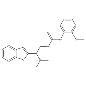 1-(2-(Benzofuran-2-yl)-2-(dimethylamino)ethyl)-3-(2-methoxyphenyl)urea结构式