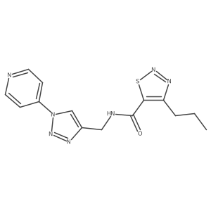 4-propyl-N-((1-(pyridin-4-yl)-1H-1,2,3-triazol-4-yl)methyl)-1,2,3-thiadiazole-5-carboxamide结构式
