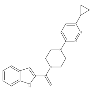 (4-(6-cyclopropylpyridazin-3-yl)piperazin-1-yl)(1H-indol-2-yl)methanone Structure