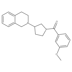 (3-(3,4-dihydroisoquinolin-2(1H)-yl)pyrrolidin-1-yl)(3-methoxyphenyl)methanone Structure