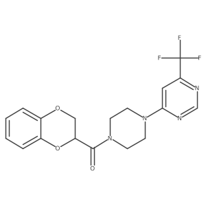 (2,3-Dihydrobenzo[b][1,4]dioxin-2-yl)(4-(6-(trifluoromethyl)pyrimidin-4-yl)piperazin-1-yl)methanone Structure