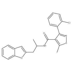 N-(1-(benzofuran-2-yl)propan-2-yl)-3-(2-chlorophenyl)-5-methylisoxazole-4-carboxamide Structure