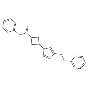 1-(3-(4-(phenoxymethyl)-1H-1,2,3-triazol-1-yl)azetidin-1-yl)-2-(pyridin-3-yl)ethanone Structure