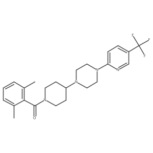 (2,6-Dimethylphenyl)(4-(4-(5-(trifluoromethyl)pyridin-2-yl)piperazin-1-yl)piperidin-1-yl)methanone Structure