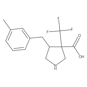 4-[(3-Methylphenyl)methyl]-3-(trifluoromethyl)pyrrolidine-3-carboxylic acid结构式