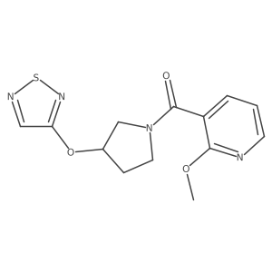 2-Methoxy-3-[3-(1,2,5-thiadiazol-3-yloxy)pyrrolidine-1-carbonyl]pyridine Structure