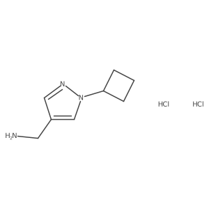 (1-cyclobutyl-1H-pyrazol-4-yl)methanamine dihydrochloride结构式