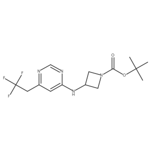 Tert-butyl 3-{[6-(2,2,2-trifluoroethyl)pyrimidin-4-yl]amino}azetidine-1-carboxylate结构式