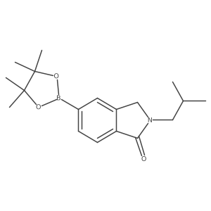 2-Isobutyl-5-(4,4,5,5-tetramethyl-1,3,2-dioxaborolan-2-yl)isoindolin-1-one结构式