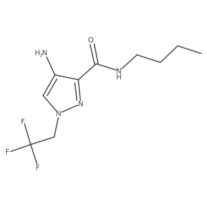 4-Amino-N-butyl-1-(2,2,2-trifluoroethyl)-1H-pyrazole-3-carboxamide结构式