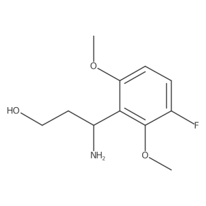 3-Amino-3-(3-fluoro-2,6-dimethoxyphenyl)propan-1-ol结构式