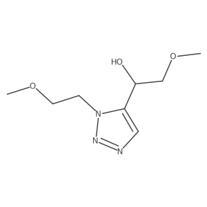 (1S)-2-methoxy-1-[1-(2-methoxyethyl)-1H-1,2,3-triazol-5-yl]ethan-1-ol结构式