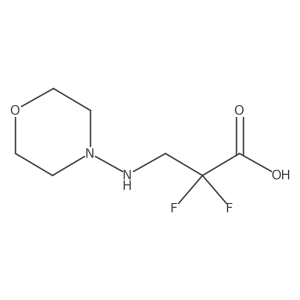 2,2-Difluoro-3-[(morpholin-4-yl)amino]propanoic acid Structure