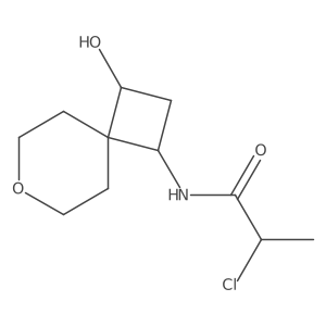 2-chloro-N-{3-hydroxy-7-oxaspiro[3.5]nonan-1-yl}propanamide结构式
