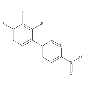 2-Nitro-5-(2,3,4-trifluorophenyl)pyridine结构式