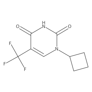 1-Cyclobutyl-5-(trifluoromethyl)-1,2,3,4-tetrahydropyrimidine-2,4-dione结构式