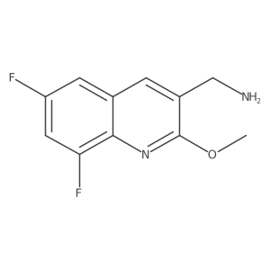 (6,8-Difluoro-2-methoxyquinolin-3-yl)methanamine Structure