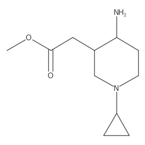 Methyl 2-(4-amino-1-cyclopropylpiperidin-3-yl)acetate Structure