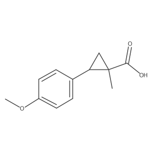 rac-(1R,2S)-2-(4-methoxyphenyl)-1-methylcyclopropane-1-carboxylic acid结构式