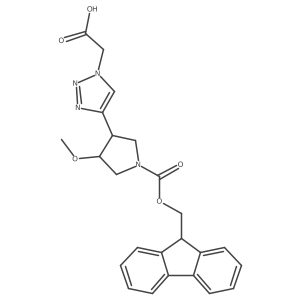 COC1CN(C(=O)OCC2c3ccccc3-c3ccccc32)CC1c1cn(CC(=O)O)nn1结构式