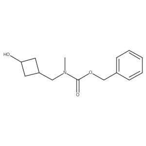 benzyl N-methyl-N-{[(1s,3s)-3-hydroxycyclobutyl]methyl}carbamate Structure